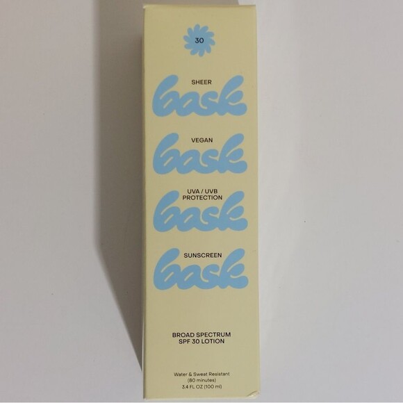 Bask Vegan Broad Spectrum Sheer Moisturizing Sunscreen SPF 30 Lotion 3.4 oz NWT - Picture 5 of 13